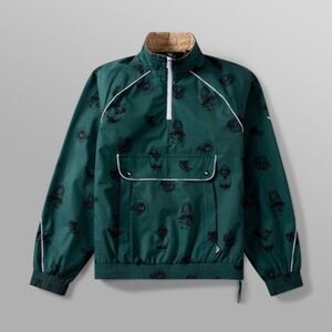 Paper planes Teal and Beige Jacket with Black Details